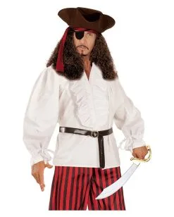 Weißes Rüschenhemd Mit Knöpfen -Cosplay Verkäufe weisses rueschenhemd mit knoepfen karnevalshemd piratenhemd seeraeuberhemd 25592 4