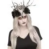 Zombie Raben Königin Kopfschmuck -Cosplay Verkäufe zombie raben koenigin kopfschmuck halloween kostuem zubehoer raven mistress headpiece 31125